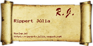 Rippert Júlia névjegykártya
